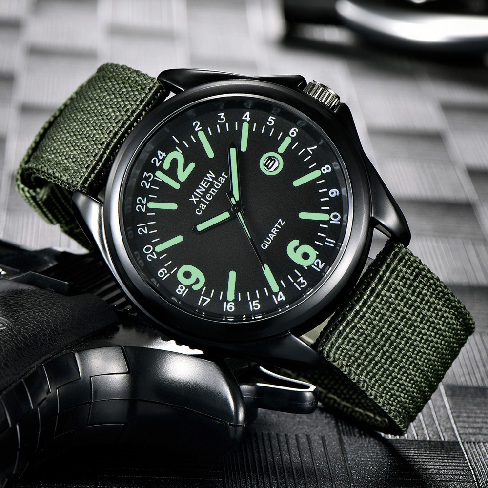 Smartwatch Luxury Watches - Militaire heren quartz horloge zwarte wijzerplaat