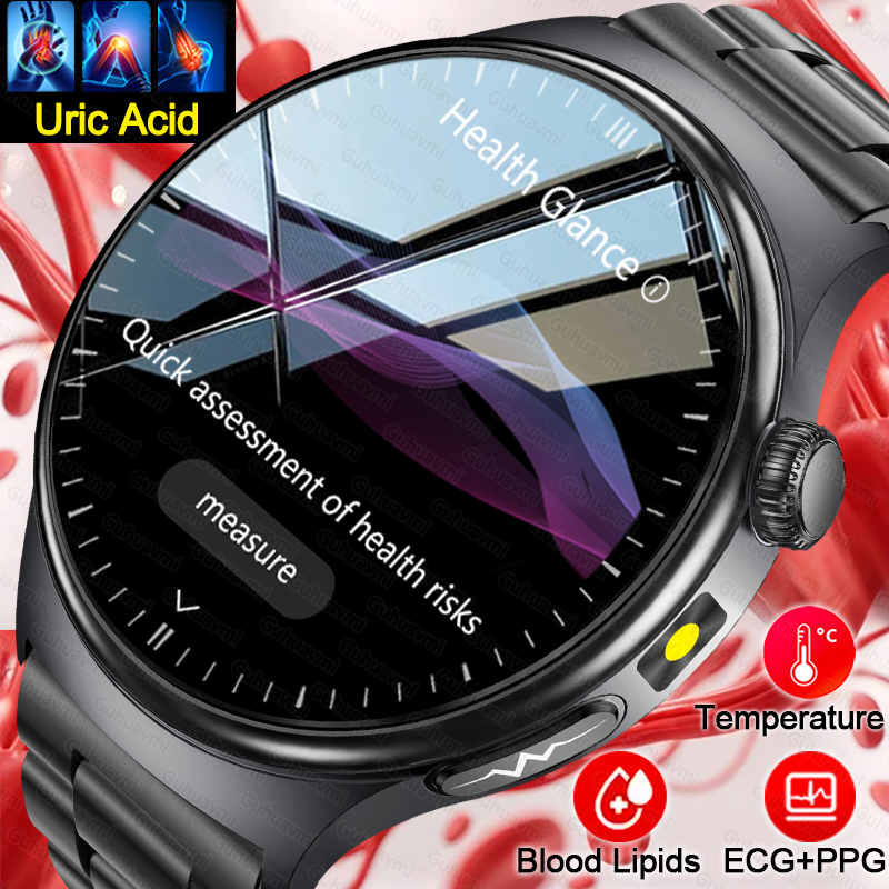 Smartwatch Health Watches For Men - Nieuwe Nauwkeurige ECG Smartwatch Bloedlipiden Vijf