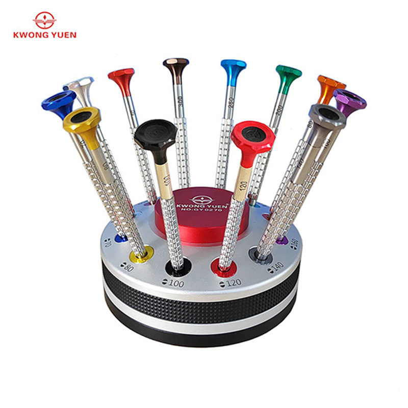 Watchmaker Screwdriver - KWONG 12 STUKS Precisie Schroevendraaierset Antislip