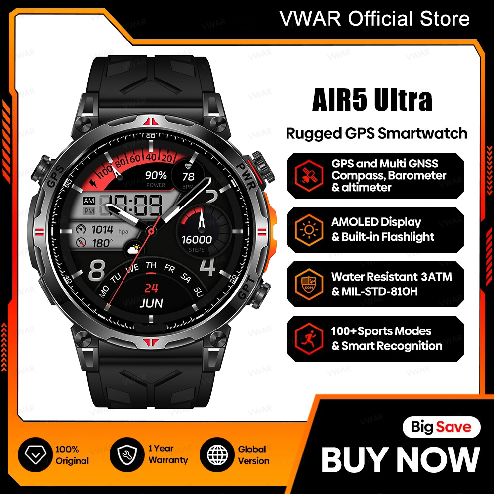 Watch Vs Amazfit - 2025 Nieuwe VWAR GPS Smartwatch 1.56