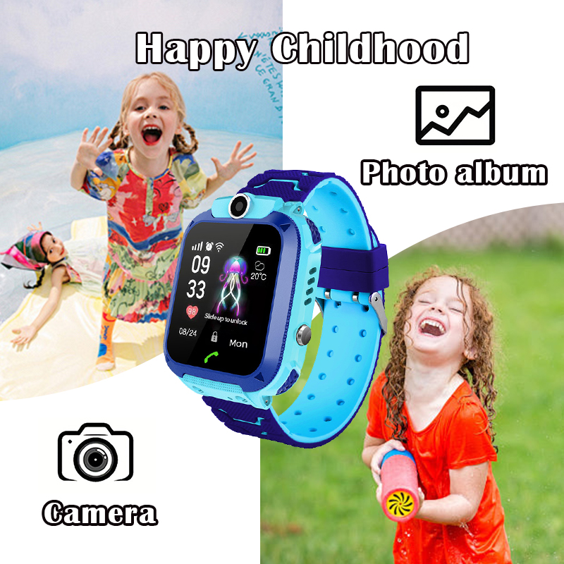 Smartwatch Watches Gift For Boys With Gps - Q12B Kinder Smartwatch met SOS-oproep, gezondheidsmonitor,