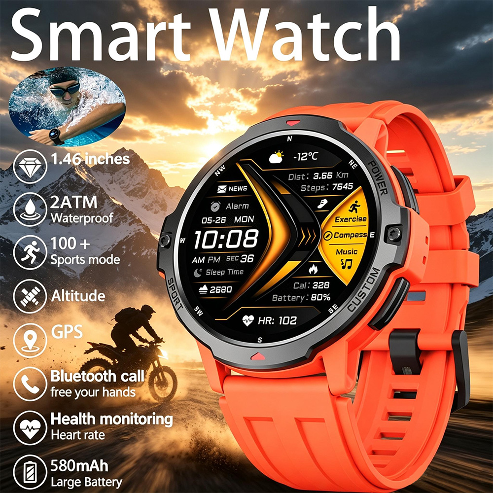 Smartwatch Timex Watches For Men - NIEUWE 6-As Gyroscoop Militaire GPS Smartwatch