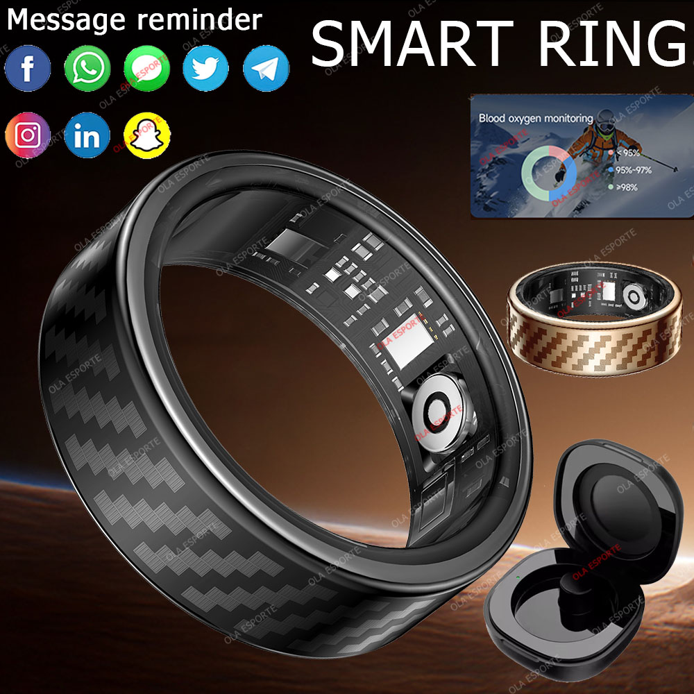 Smartwatch Health Watches For Men - Nieuwste Smart Ring Oproep Berichtmelding Handgebaren