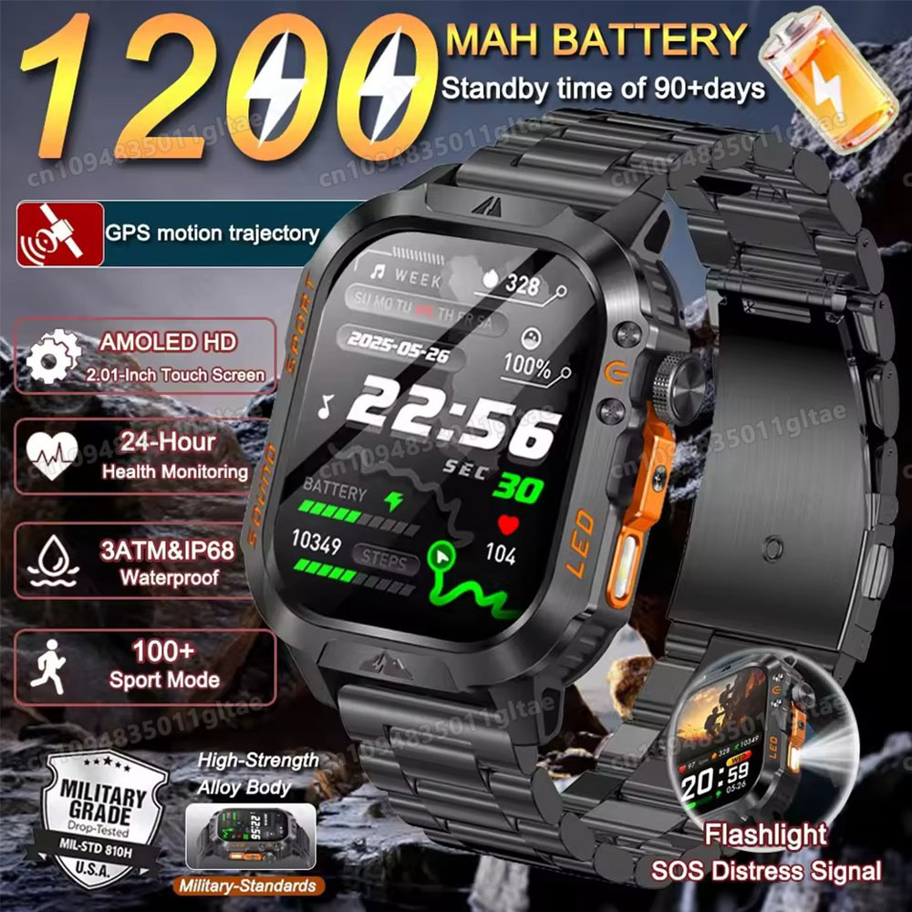 Smartwatch Health Watches For Men - 2026 Nieuwe Militaire Smart Horloge Mannen