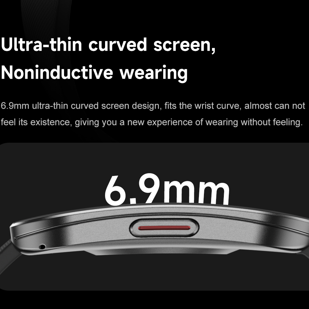Amoled Ultradunne gebogen wate - Smartwatch Health Watches For Men recensie en prijs