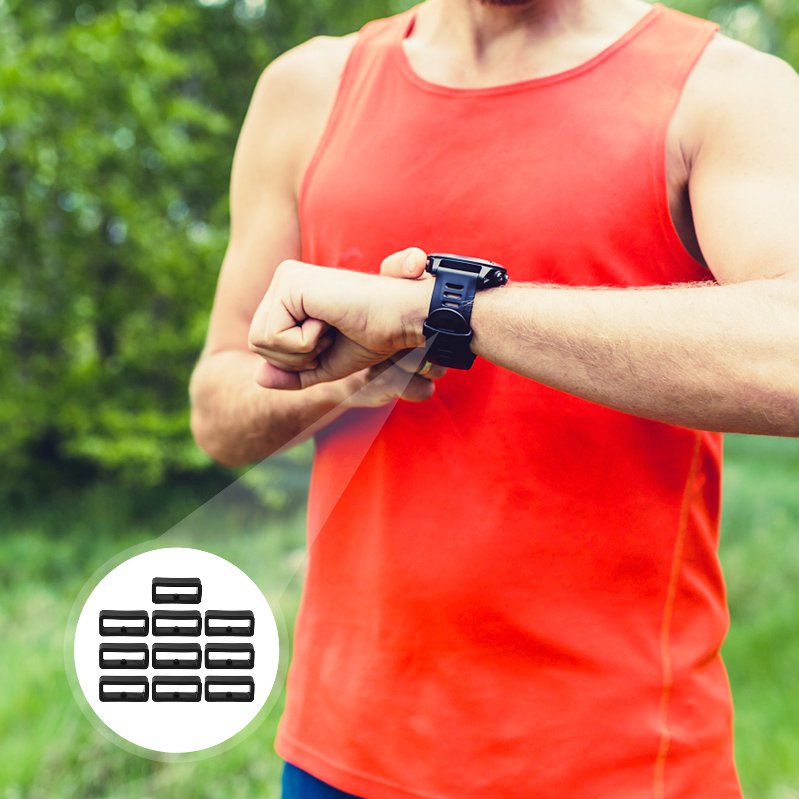 10 stuks hoogwaardige silicone - Smartwatch Ring Watches recensie en prijs