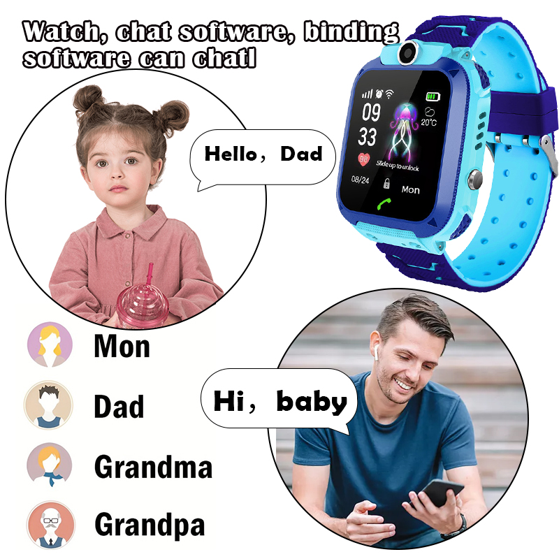 Q12B Kinder Smartwatch met SOS - Smartwatch Watches Gift For Boys With Gps recensie en prijs