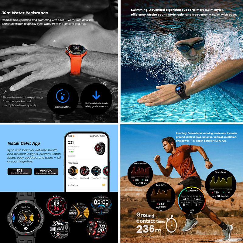 NIEUWE 1.46 Inch Militaire GPS - Smartwatch Timex Watches For Men recensie en prijs